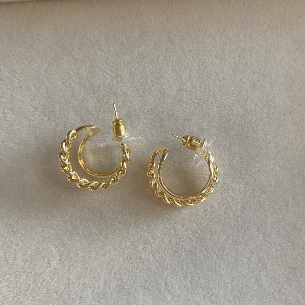 Gold Hoops - Picture 2 of 6